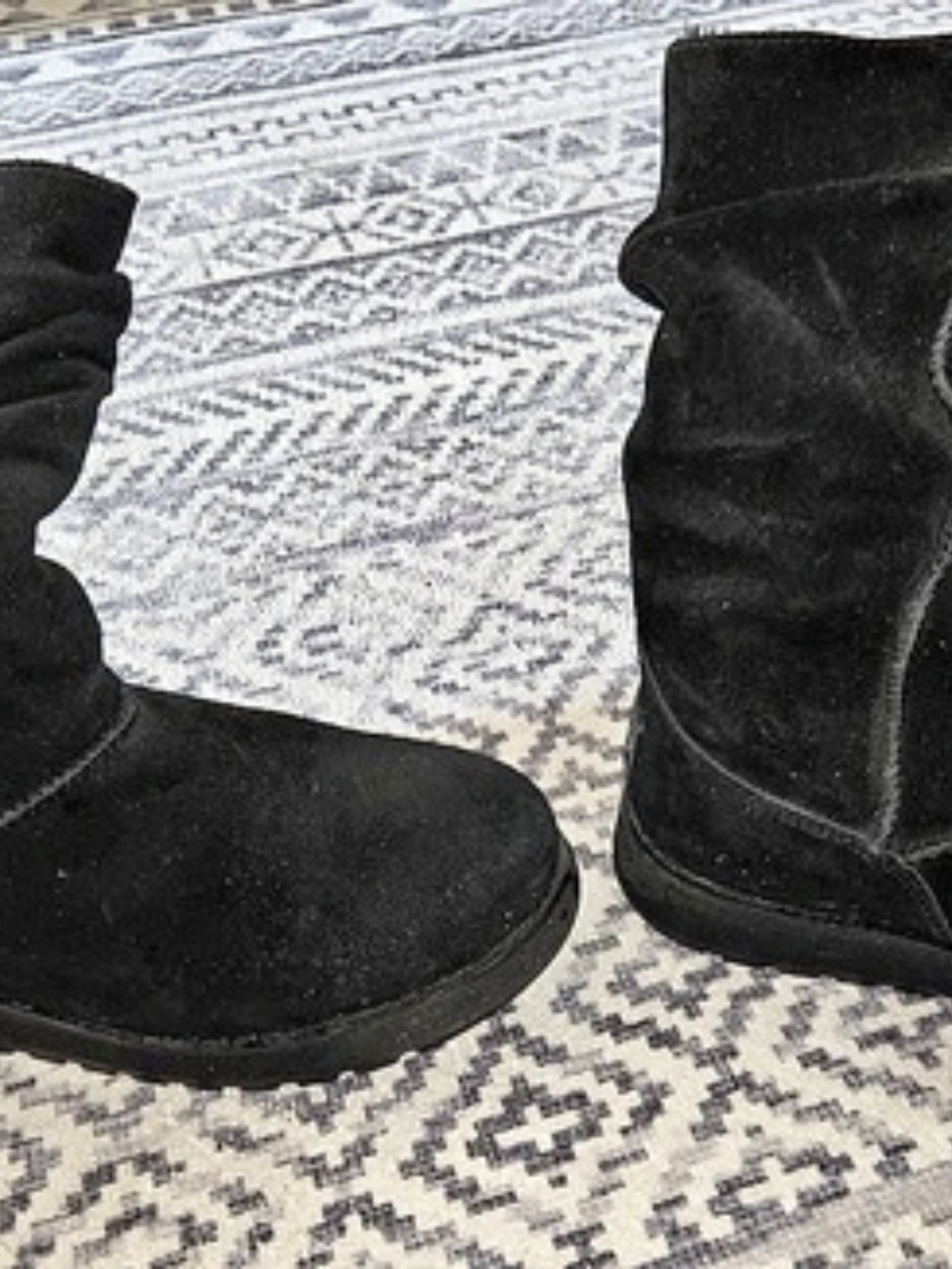 Skechers Australia Cozy Button Boots Black- Size 8